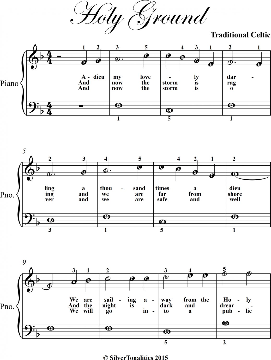 Holy Ground Easiest Piano Sheet Music