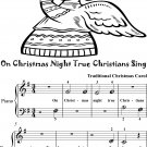 On Christmas Night True Christians Sing Beginner Piano Sheet Music 2nd Edition