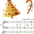 The Golden Carol Easy Piano Sheet Music with Colored Notation
