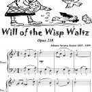 Will of the Wisp Waltz Opus 218 Easiest Piano Sheet Music 2nd Edition