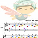 Indian Bell Song Lakme Beginner Piano Sheet Music with Colored Notes