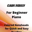 Reverie Beginner Piano Sheet Music with Colored Notation