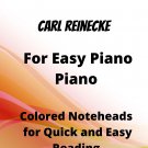 Dragonflies in Sunshine Easy Piano Sheet Music with Colored Notation