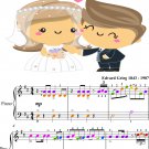 Wedding Day at Troldhaugen Easy Piano Sheet Music with Colored Notation
