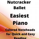 Waltz of the Snowflakes Nutcracker Ballet Easiest Piano Sheet Music with Colored Notation