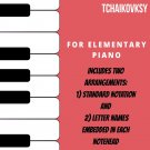 Dance of the Little Swans Swan Lake Elementary Piano Sheet Music Combo