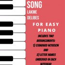 Indian Bell Song Lakme Easy Piano Sheet Music Combo
