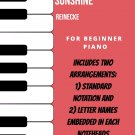 Dragonflies in the Sunshine Beginner Piano Sheet Music Combo