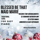 Blessed Be That Maid Marie Easy Piano Sheet Music Combo