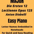 Allegretto in C Major Opus 125 Easiest Piano Sheet Music