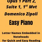 Prelude Opus 1 Part 2 Suite 1 Mvt 1 Easy Piano Sheet Music