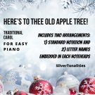 Here's to Thee Old Apple Tree Easy Piano Sheet Music Combo