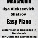 On the HIlls of Manchuria Easy Piano Sheet Music