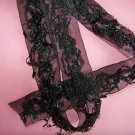 Gothic DIY Black 1.5" Black Organza Ribbon - 5 Yards