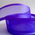 Gothic Purple Satin Edged Organza Ribbon - 10 Yards