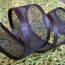 Gothic Jet Black Satin Edged Organza Ribbon - 10 Yards