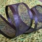 Gothic Jet Black Satin Edged Organza Ribbon - 10 Yards
