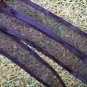 Gothic Jet Black Satin Edged Organza Ribbon - 10 Yards