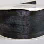 Gothic Jet Black Satin Edged Organza Ribbon - 10 Yards