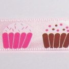 Strawberry & Chocolate Cupcake Ribbon - 4 Yards