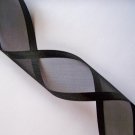 Gothic Jet Black Satin Edged Organza Ribbon - 15 Yards