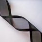 Gothic Jet Black Satin Edged Organza Ribbon - 15 Yards
