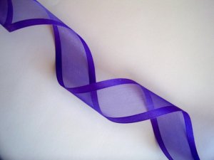 Gothic Purple Haze Satin Edged Organza Ribbon - 15 Yards