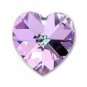 4 Swarovski Vitrail Light 6202 Heart Pendants 14 mm