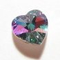 4 Swarovski Vitrail Light 6202 Heart Pendants 14 mm
