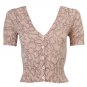 BNWT FOREVER 21 PINK FAB BOW CARDIGAN SWEATER JACKET SHRUG SMALL