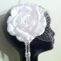 Elegant and Modern White Birdcage Veil
