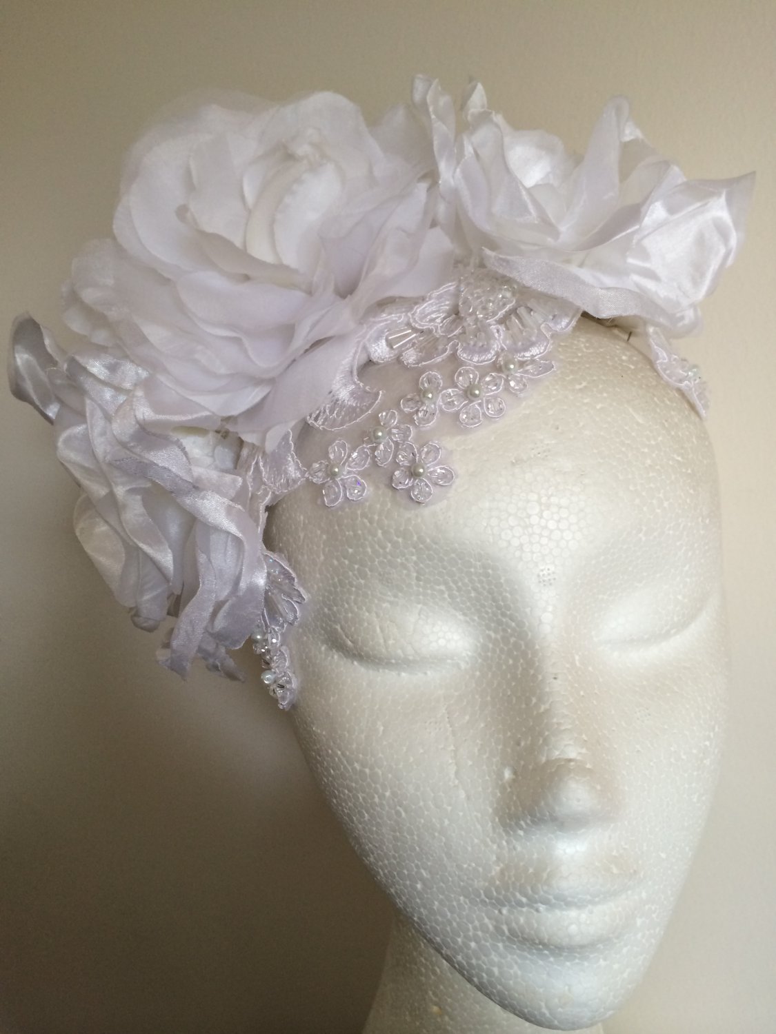 White Fascinator Headpiece