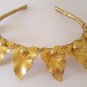 Gold Leaf Crown,Fascinator,Tiara, Headpiece