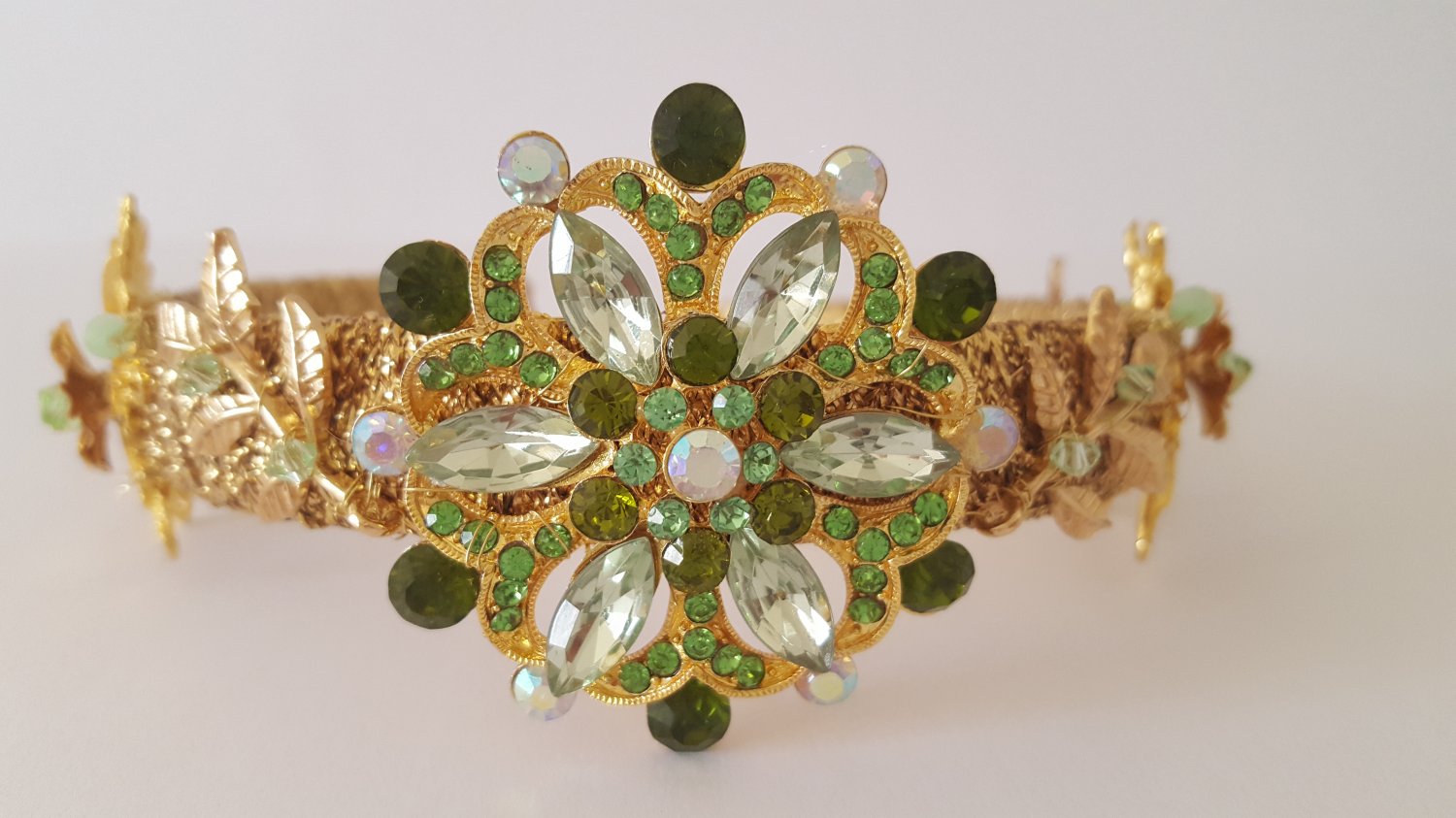 SPRING GODDESS Gold Crown Tiara