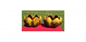 Blue Mountain Pottery Vintage Yellow Floral Bowls