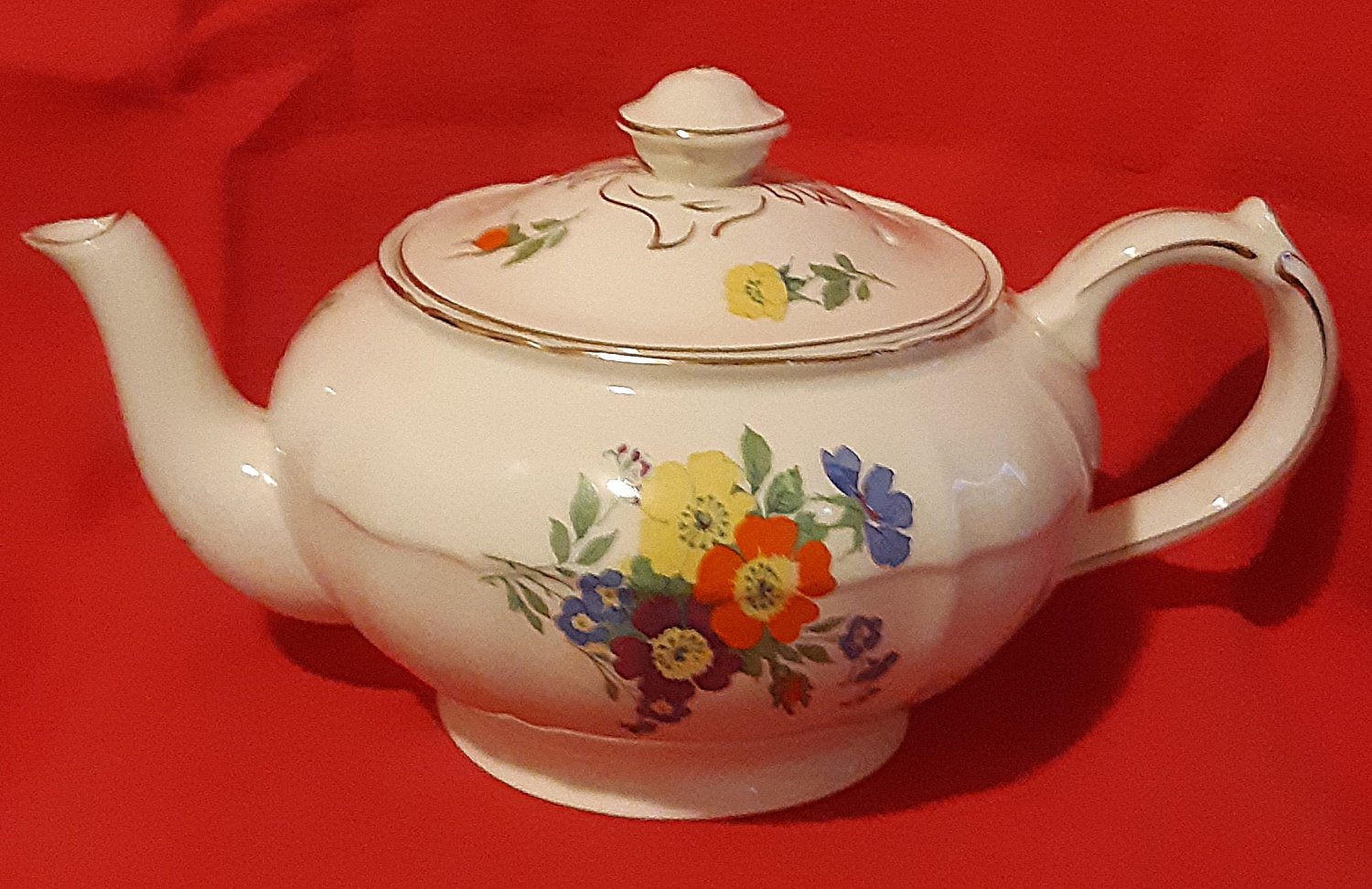 Vintage Alfred Meakin Floral Tea Pot-Made in England