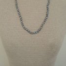 Vintage Gray 6  MM Genuine Pearl 22"  Necklace