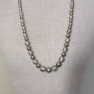 Vintage Korea Silver Metal Beads Long 30" Necklace