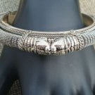 Unique Vintage Art Deco Snake Head Bangle Bracelet