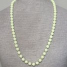 Vintage Lemon Yellow Bead Necklace 1960s