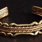 Vintage Copper Dual Tone Cuff Bracelet