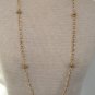 Vintage Goldtone Chain W/ Metal Stations Long  Necklace