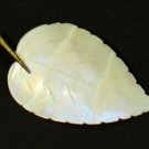 Vintage Mother Of Pearl Leaf Pin/Brooch Western Germany