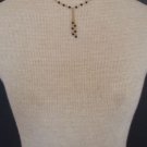 Cute Vintage Black Glass Crystal Choker Necklace