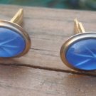 Vintage Blue Glass Cuff Links