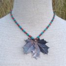 Vintage Southwestern Turquoise & Coral Pendant Necklace