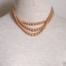 Vintage Art Deco Multi Strands Pearl Necklace Sterling