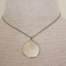 Vintage Initial MJR Pendant Chain Necklace
