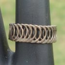 Unique Vintage Dark Tone Metal Ring Size 6 1/2