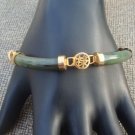 Vibrant  & Unique Vintage Green Jade Bracelet